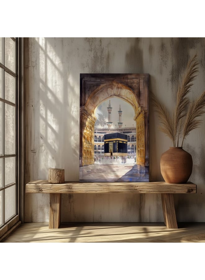 Home Gallery Mosque Kaaba Islamic Canvas Printed Wall Art - Image 2