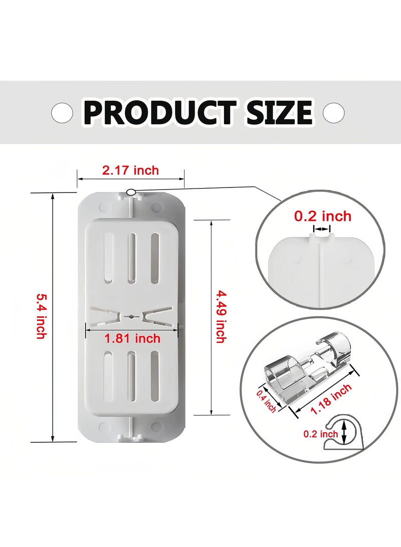 6 Pcs Power Strip Holders, Socket Fixers 360° Rotation Self Adhesive Desktop Socket Fixers Punch-Free Power Strip Holders for Kitchen Home Office Cable Management - Image 3