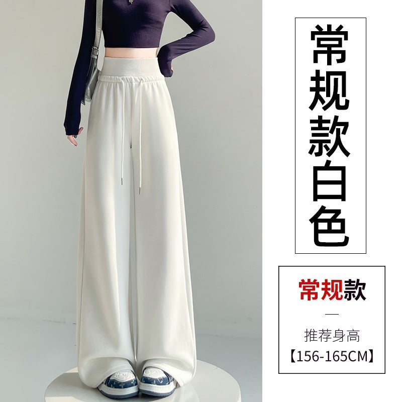 American Gray Sports Pants For Children 15 Junior High School Students 13 Girls 12-Year-Old Children'S Wide-Legged Floor Pants - Image 1
