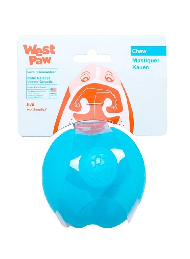West Paw Design Jive Dog Ball Toy Blue Large