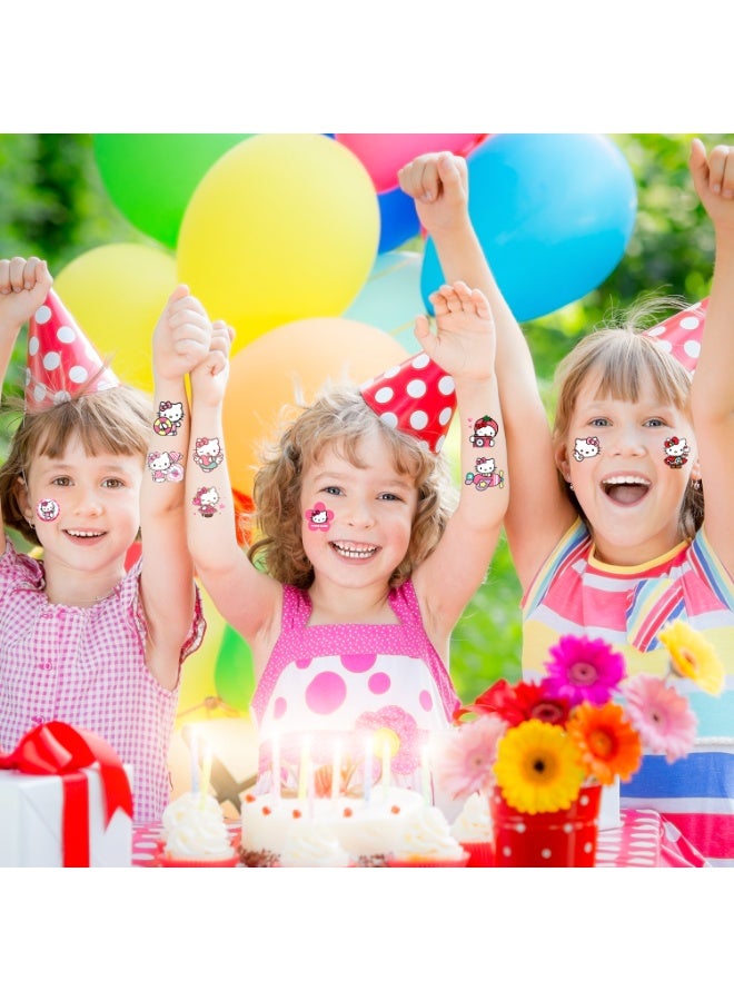 Hello Kitty Stickers, 20 Sheets Hello Kitty Tattoo Stickers Set for Hello Kitty Party Favors, Hello Kitty Themed Birthday Party Decorations, Kids Decorative Stickers for Girls - Image 2