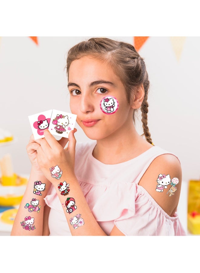 Hello Kitty Stickers, 20 Sheets Hello Kitty Tattoo Stickers Set for Hello Kitty Party Favors, Hello Kitty Themed Birthday Party Decorations, Kids Decorative Stickers for Girls - Image 3