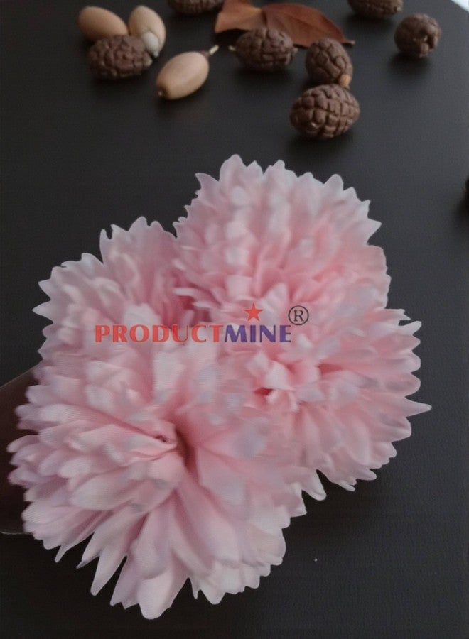 PRODUCTMINE دبابيس شعر العروس من PRODUCTMINE®، دبابيس شعر ذهبية فاخرة مزينة بزهور صناعية كبيرة وردية فاتحة (5.5 سم)، دبابيس شعر للنساء والفتيات لحفلات الزفاف - طقم من 4 قطع - Image 5
