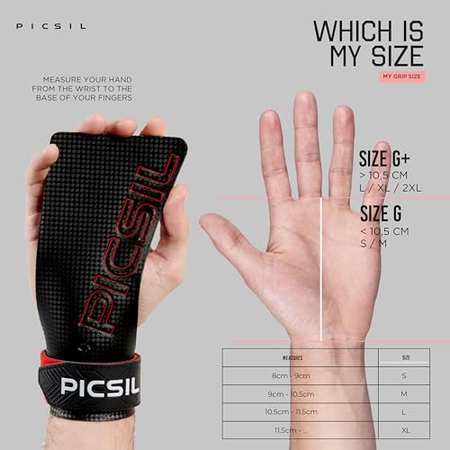 PICSIL RX Grips for Cross Training and Gymnastics, Carbon Fibre Material, Use with Magnesium, Grip on All Surfaces and Bars, Designed for All Athletes - Image 5