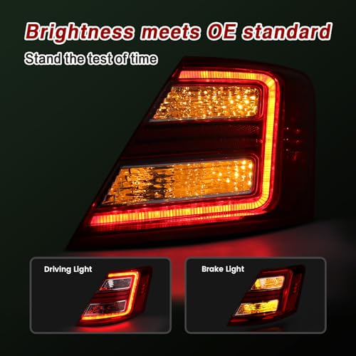 ZSBMP LED Outside Tail Light Assembly Compatible with 2013 2014 2015 2016 2017 2018 2019 Ford Taurus Taillight Rear Brake Lamp Signal Assembly (Right Passenger Side) - Image 5