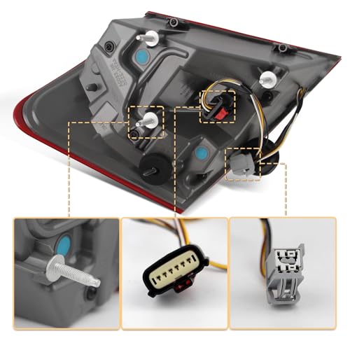 ZSBMP LED Outside Tail Light Assembly Compatible with 2013 2014 2015 2016 2017 2018 2019 Ford Taurus Taillight Rear Brake Lamp Signal Assembly (Right Passenger Side) - Image 3