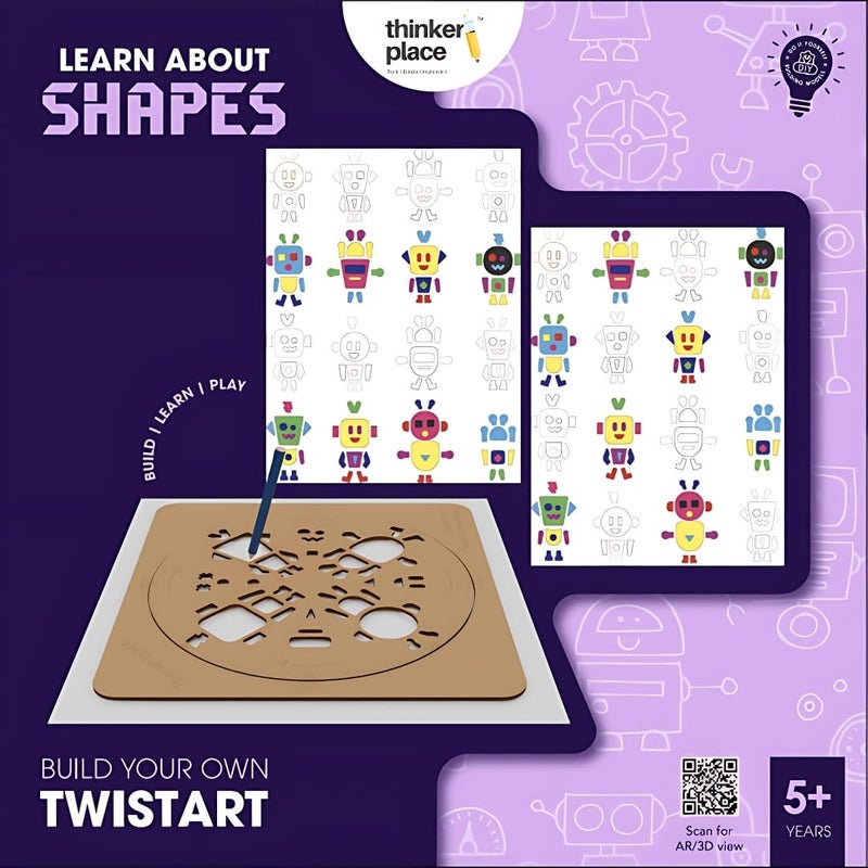 ThinkerPlace مجموعة روبوت DIY من ثينكر بليس توست آرت | بناء، تعلم والعب | لعبة STEM للأطفال من عمر 5 سنوات فما فوق | تعزيز الإبداع والتنسيق بين اليد والعين | لعبة فنية ممتعة - Image 3
