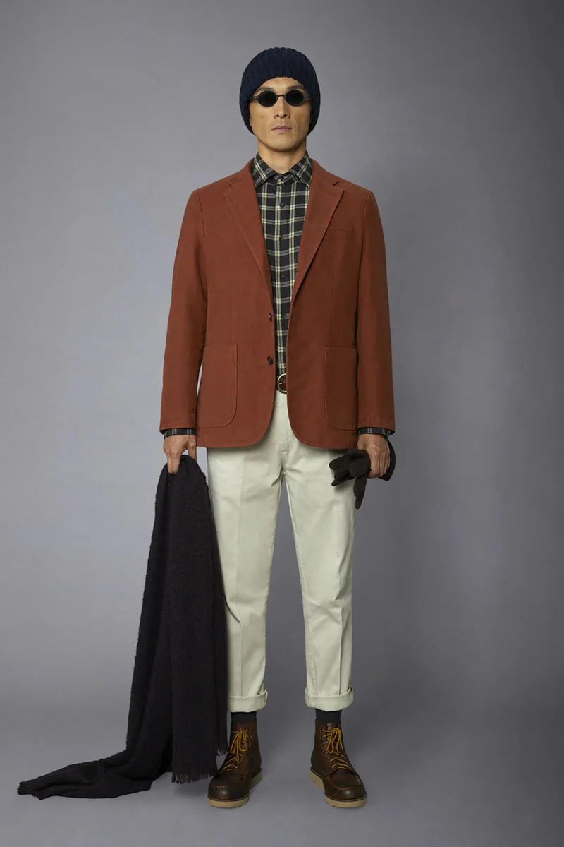 Doppelganger Men's single-breasted jacket - Brick