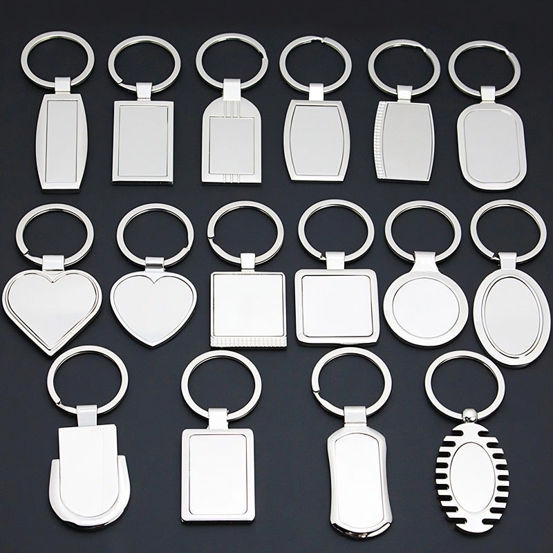 Metal Fashion Business Single Card Key Chain Pendant Car Anti-Lost Key Ring Practical Gift Key Chain Engraved Logo - Image 2