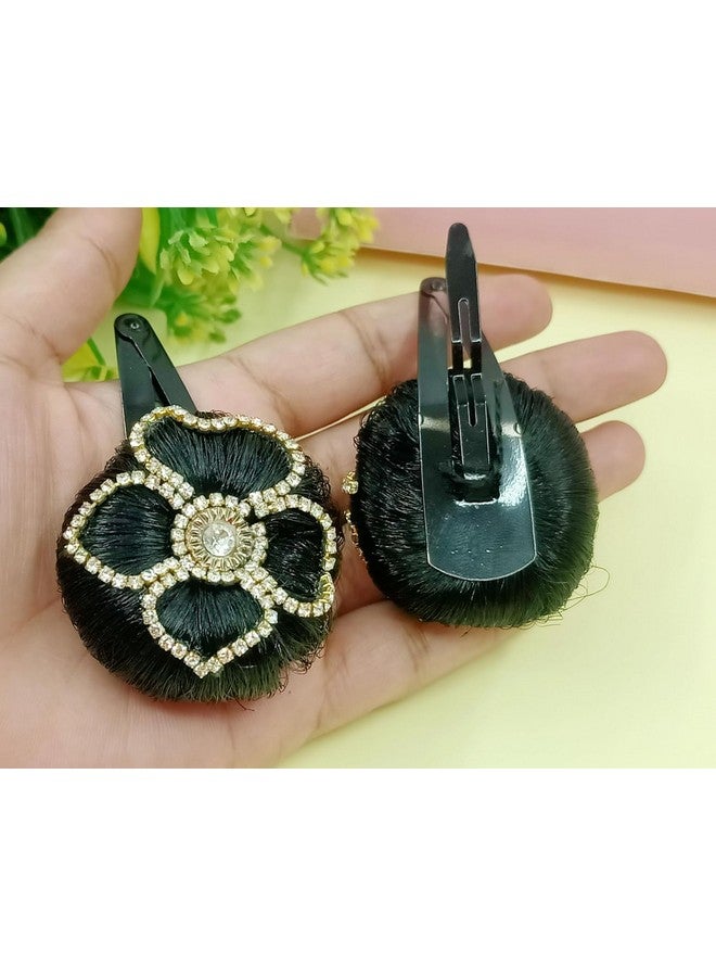 Hivata Hair Clip Baby Children Snap Hair clip Hairdressing Tik Tak Hair pins Metal Stylish Hair Side Clip Fashion Accessories for Women & Girls (1Pair/Set) Stylish Juda Clip Tic Tak Juda Hair Buns Clip Extension for Women ( Artificial Fake Hair Donuts Bun Clip Maker ) - Image 5