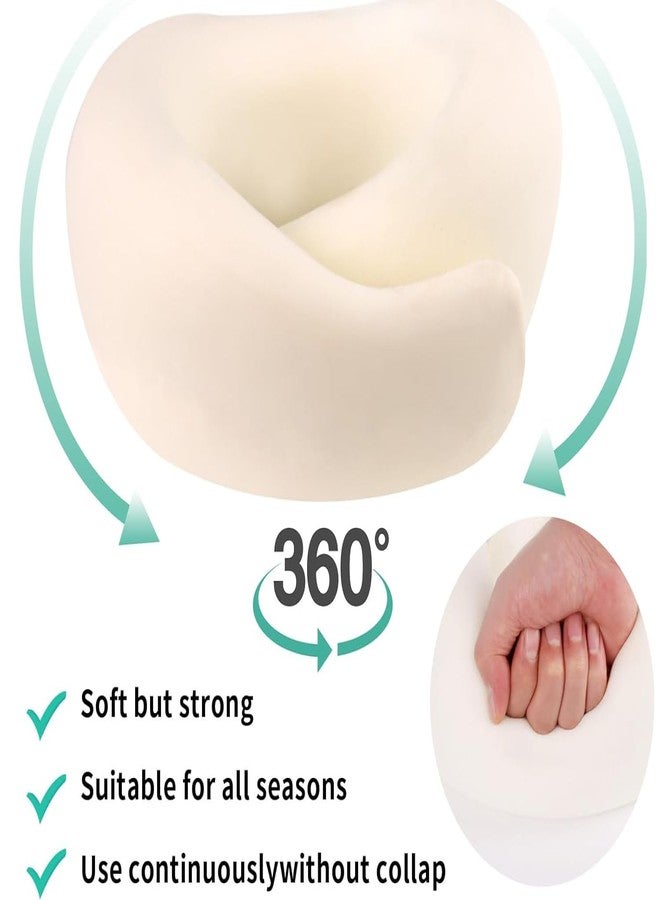 HUALEI-V 2025 New Portable Travel Pillow,Memory Foam Neck Pillow for Travel,Neck Support Pillow for Airplane with Eyemask,Earplugs and Storage Bag(Grey) - Image 2