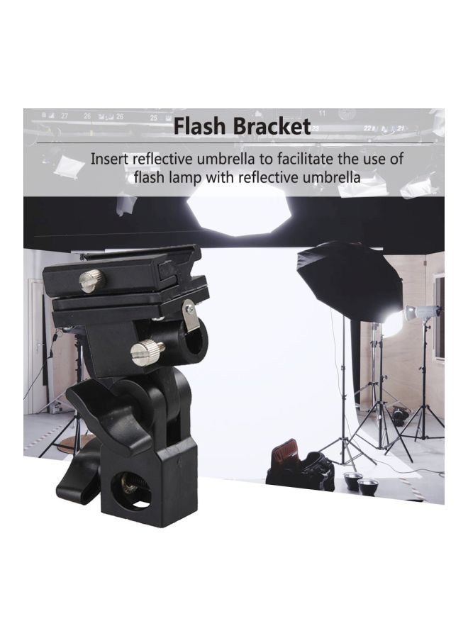 NIBEMINENT Umbrella Holder Flash Bracket For Studio Light Black  - Image 2