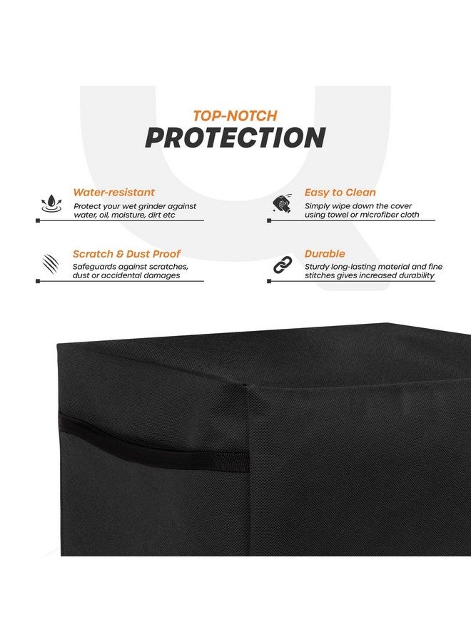 Cranique Dust Proof Water-Resistant Wet Grinder Cover for Table Top 2 Litre Ultra Perfect Plus | Perfect S - Black - Image 2