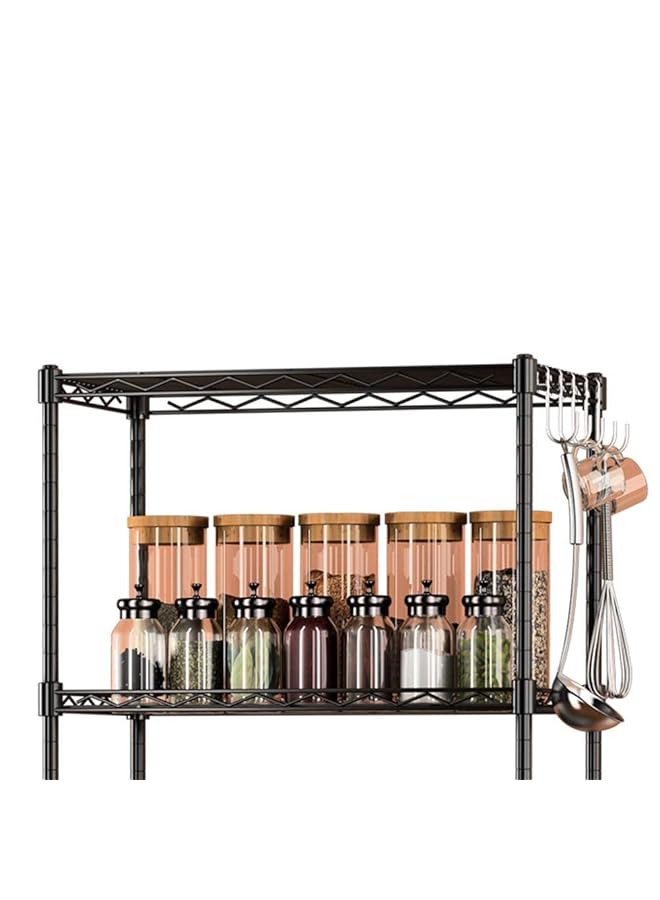 Mumoo Bear 5 Tier Wire Shelving Bathroom Storage 5 Shelves Unit Metal Kitchen Storage Rack - Image 3