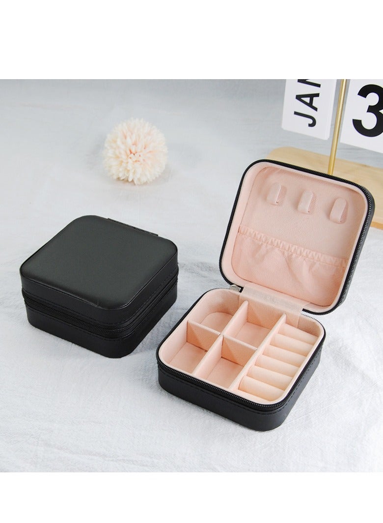Portable Jewellery Organiser Travel Organiser Leather Earring Necklace Ring Storage Display Stand  - Image 2
