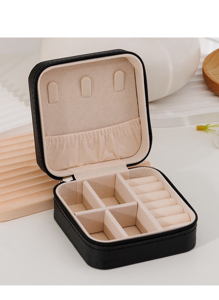 Portable Jewellery Organiser Travel Organiser Leather Earring Necklace Ring Storage Display Stand  - Image 3