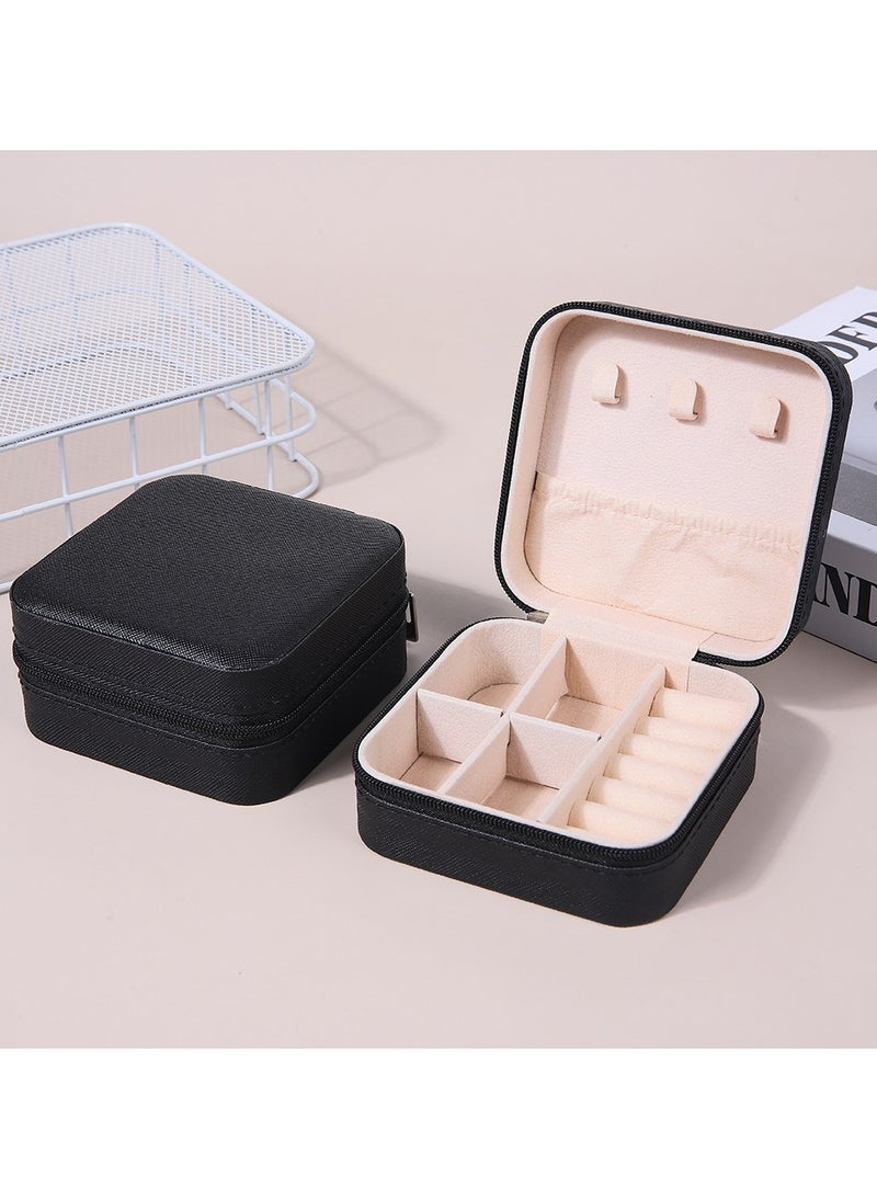 Portable Jewellery Organiser Travel Organiser Leather Earring Necklace Ring Storage Display Stand  - Image 4
