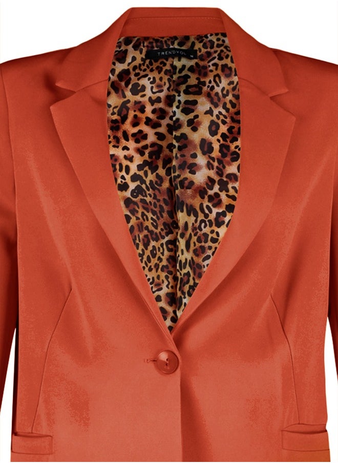 trendyol - Orange Regular Woven Blazer Jacket with Lining Detailed TWOAW20CE0316. - Image 1