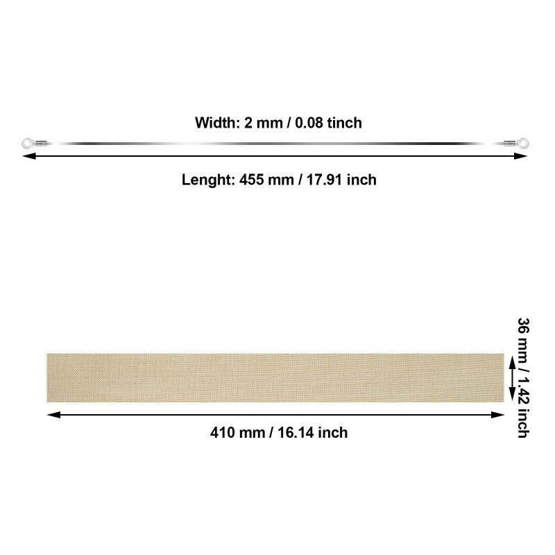 Honoson قطع غيار بديلة لجهاز الختم الحراري هونسون 10 قطع 16 بوصة شريط ختم حراري عنصر بديل خدمة شريط ختم حراري قطع غيار جهاز الختم الحراري مجموعة إصلاح متوافقة مع F-400، FS-400، PFS-400 - Image 2