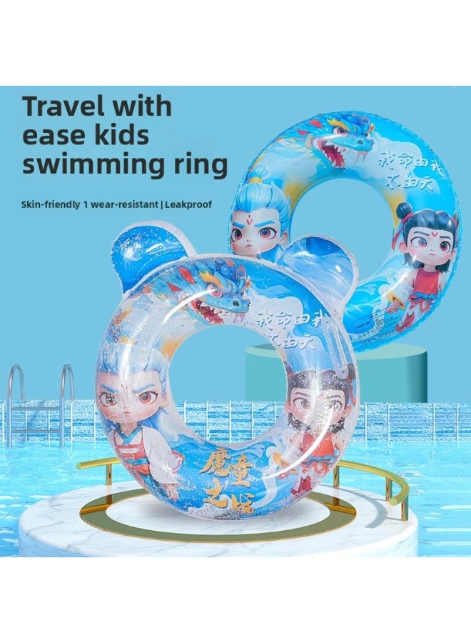 general Children's Cartoon Swimming Ring Thick Life Buoy Boys And Girls Baby Summer Swimming Underarm Ring-Outer Diameter After Inflation:70# Suitable For Children Aged 4-10-Inside Diameter After Inflation: - Image 2