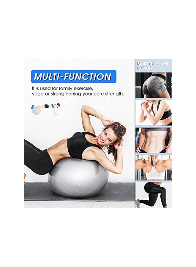 PROMASS Exercise Bal Sitting Ball, Anti-Burst Pilates Ball With Air Pump, Extra Thick Yoga Ball For Core Fitness Home Office Birth Pregnancy Pilates Core Strengthening Fitness 65Cm  - Image 4