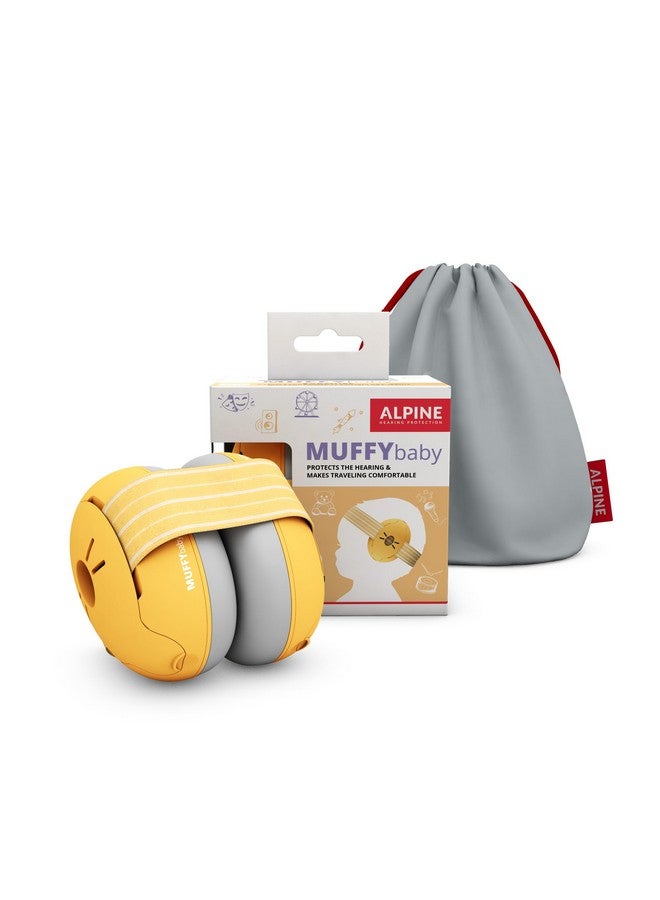 ألبين هيرينج بروتكشن سماعات أذن ألباين مافي للأطفال الرضع والأطفال الصغار حتى عمر 36 شهرًا - معتمدة من CE وANSI - سدادات أذن عازلة للضوضاء - سماعات رأس مريحة للأطفال تحميهم من تلف السمع وتحسن نومهم - صفراء - Image 1