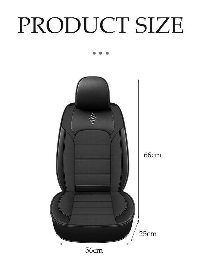DUNISO Car Seat Cover, Universal Fully Wrapped Seat Cushion, Artificial Leather Car Backrest Seat Cover, Equipped With Headrest, Wear Resistant And Anti Slip, Suitable For All Seasons, Suitable For Most Car Seats - Image 2