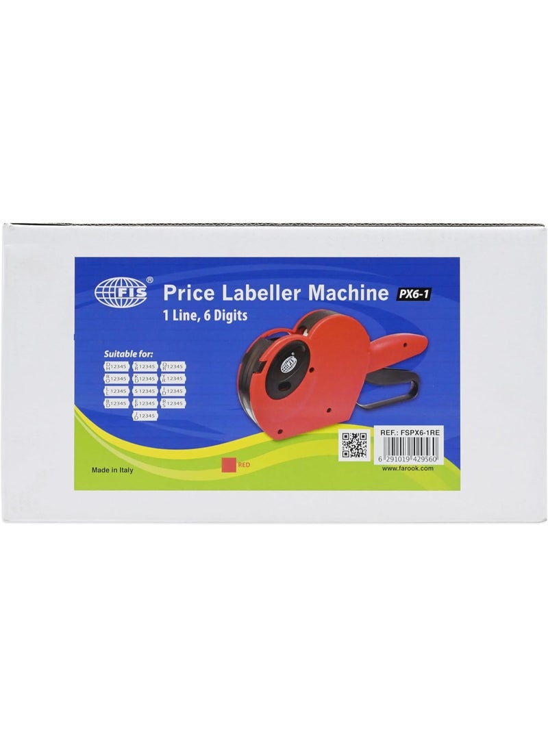 FIS Price Labeller Machine, 1 Line, 6 Digits, Red - FSPX6-1RE - Image 2