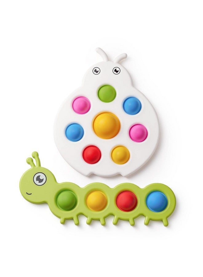 LiKee Fidget Popper Sensory Baby Toys For 10+ Months, Montessori Busy Toy For 1 2 3 Year Old Toddlers Push And Popping Bubbles Fine Motor Skill, Travel Toys For Kids Ages 1-3 Stress Relief (2 Pieces) - Image 1