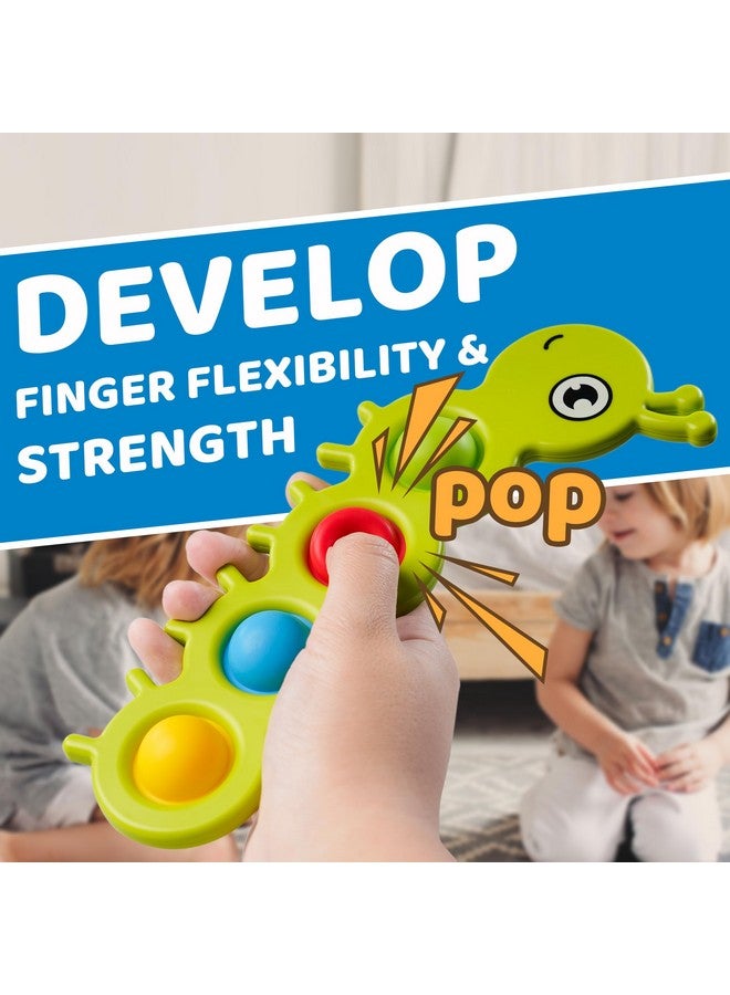 LiKee Fidget Popper Sensory Baby Toys For 10+ Months, Montessori Busy Toy For 1 2 3 Year Old Toddlers Push And Popping Bubbles Fine Motor Skill, Travel Toys For Kids Ages 1-3 Stress Relief (2 Pieces) - Image 3