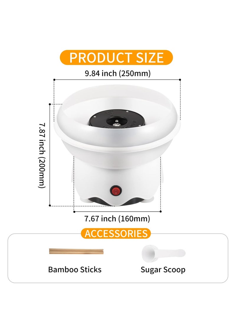 SYOSI Mini Cotton Candy Machine for Kids, Includes Sugar Scoop and Sticks, for Birthdays, Parties, and Home Use  - Image 5