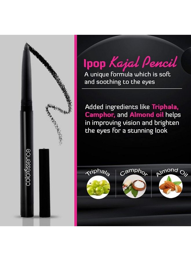 Coloressence Ultra Lash Mascara & Eyetastic Kajal Combo Extra Volume Waterproof Smudge Proof Lightweight Lush Intense Formula Black (Pack Of 2)  - Image 4