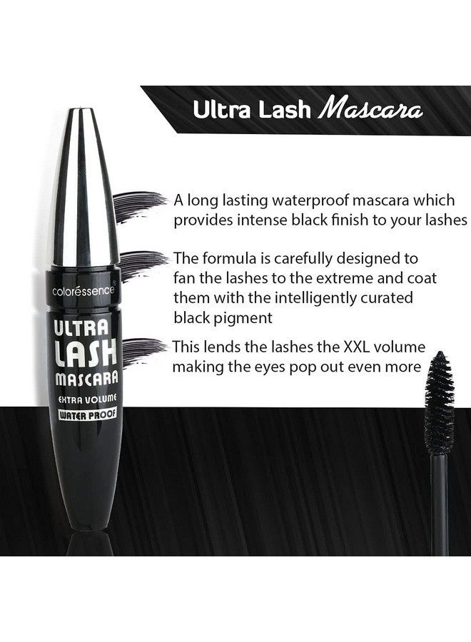 Coloressence Ultra Lash Mascara & Eyetastic Kajal Combo Extra Volume Waterproof Smudge Proof Lightweight Lush Intense Formula Black (Pack Of 2)  - Image 3