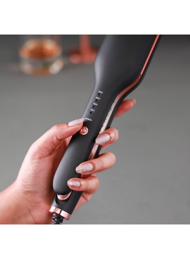 KRYPTON Digital Hair Straightener KNHS6605 | Wet & Dry Straight Iron with LED Temperature Control 160–220°C | 60W PTC Heating | Salon & Home Styling | 2 Years Warranty Black - Image 2
