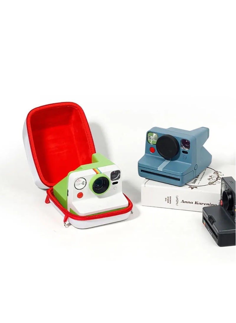 Universal Instant Camera Storage Bag for Polaroid GO/One Step 2/NOW+ Carrying Case Hard Protective Cover EVA Anti-drop (White) - Image 5