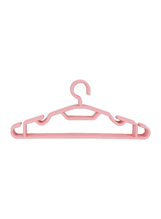 Royalford 5-Piece Cloth Hanger Set-RF12173/ Lightweight, Trendy and Anti-Skid Plastic Hangers Perfect for All Kinds of Dresses/ Heavy Duty, Suitable for Wardrobe for Hanging Clothes, Strappy Cloth, T-Shirt, Shirts, Dress/ Pink Pink - Image 1