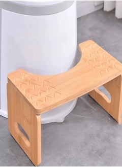 Beauenty Wooden bathroom toilet stool with natural moisture resistance, widened anti slip design, load-bearing capacity of 150kg, deformation resistance, environmental protection, and no burrs  - Image 2