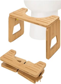 Beauenty Wooden bathroom toilet stool with natural moisture resistance, widened anti slip design, load-bearing capacity of 150kg, deformation resistance, environmental protection, and no burrs  - Image 1