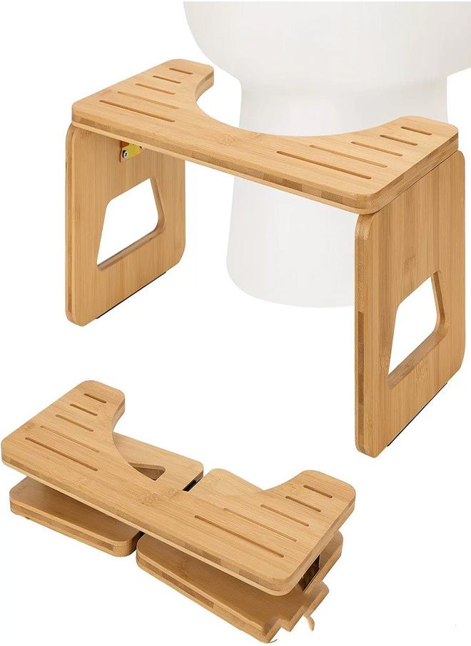 Beauenty Wooden bathroom toilet stool with natural moisture resistance, widened anti slip design, load-bearing capacity of 150kg, deformation resistance, environmental protection, and no burrs  - Image 1