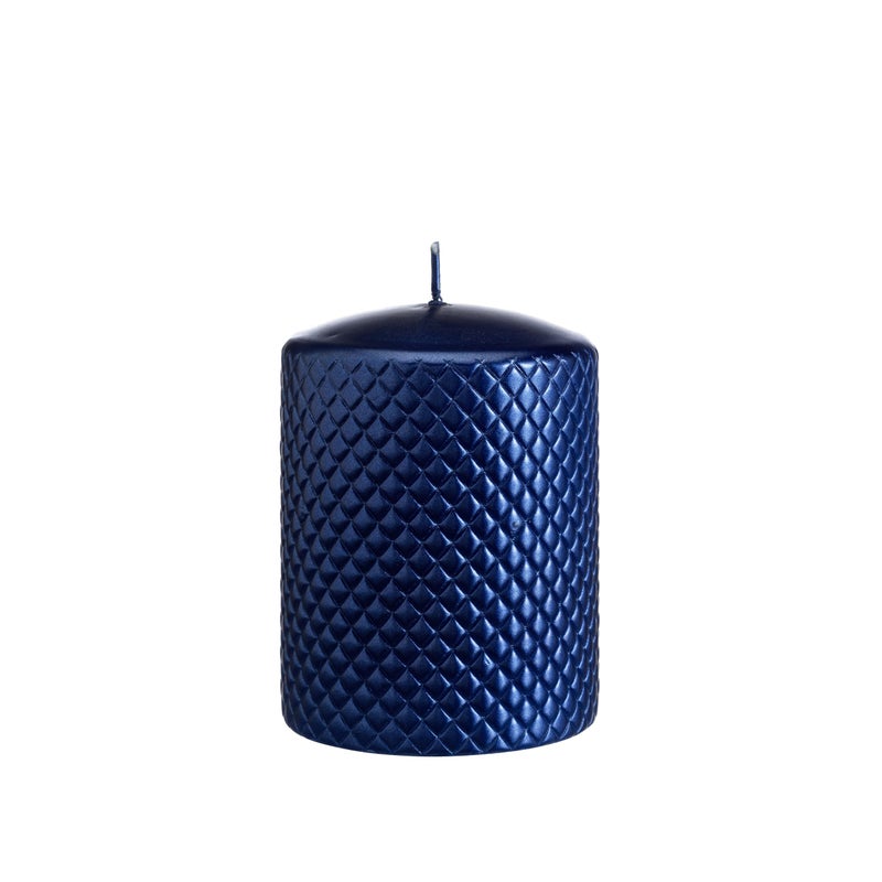 Rak Porcelain Artman Candles Cadiz Navy Blue, Large Cylinder Candle 9x12cm | Decorative Home & Christmas Candle | Elegant Tabletop Accent for Living Room, Bedroom, or Holiday Decor (Navy Blue,9x12cm) - Image 1