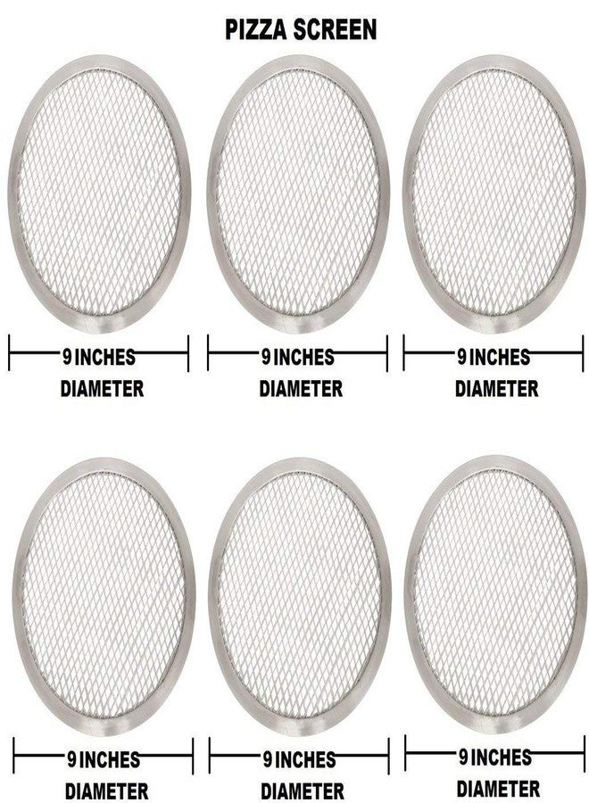 THW for Commercial USE of Hotels and Restaurants 9 Inches Aluminium Pizza Screen- Set of 6 Pieces - Image 2