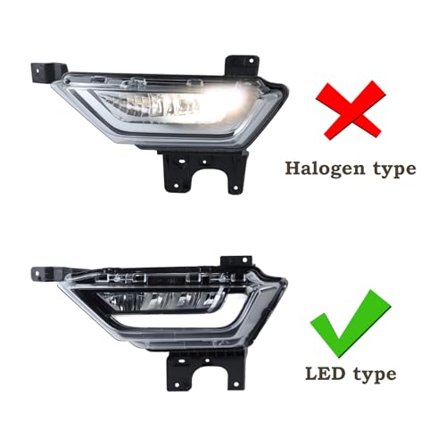 KAMDKI Left Driver Side LED Fog Light Compatible for 2021 2022 2023 Ford F150 F-150 Front Bumper Light W/Bulbs W/O Wiring Harness Driving Lamp Assembly LH FO2592259 19629200 ML3Z15201C - Image 5