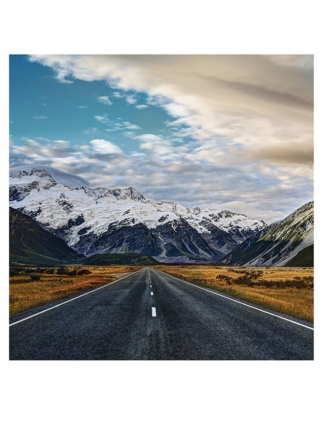 RYN Road Themed Wall Decor Blue/Beige/White 30x30cm - Image 1