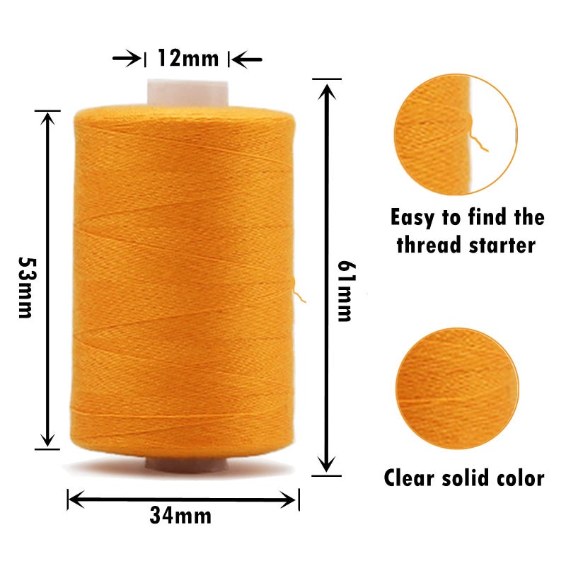 Simthread All Purpose Sewing Thread, 24 Spool 1000 Yards Polyester Thread for Sewing, Handy Polyester Sewing Threads for Sewing Machine - 24 Colors - Image 4