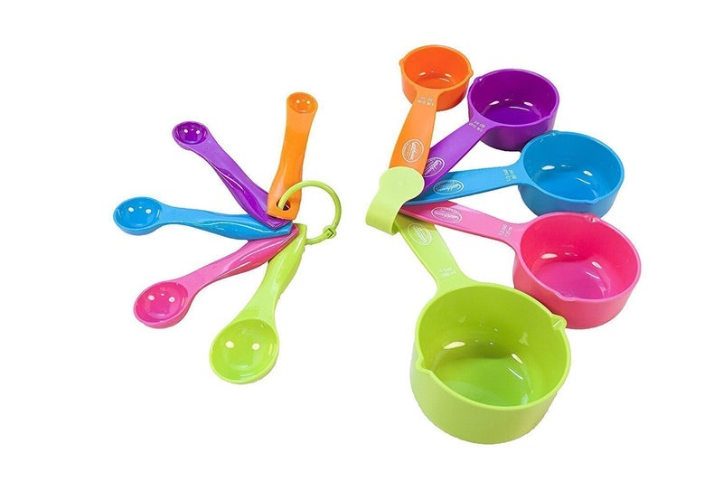 DADDY - G GTM Baking Measurement Measuring Plastic Cups and Spoons Set -Pack of 10 - Image 1