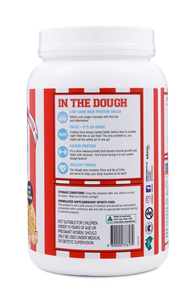 Adonis Gear بسكويت البروتين بعجينة الكوكيز مع شوكولاتة بيضاء وفستق 1KG - Image 3