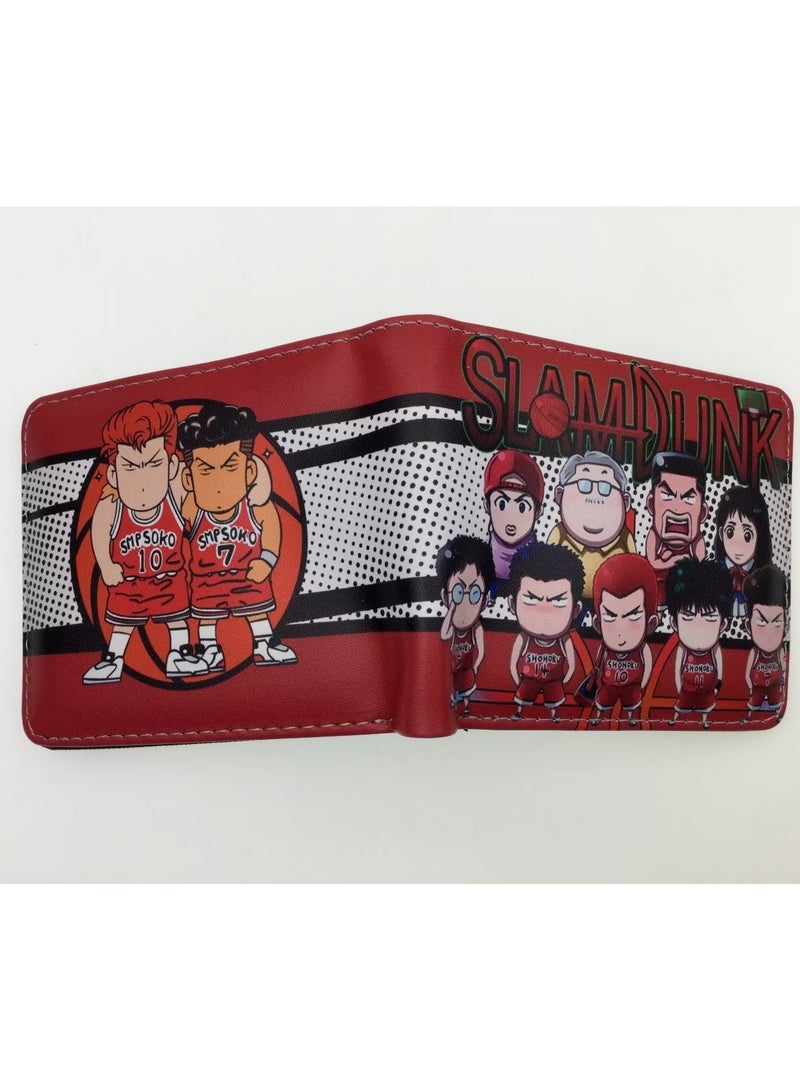KUYING Slam Dunk, Student Card Bag, Leather Wallet 