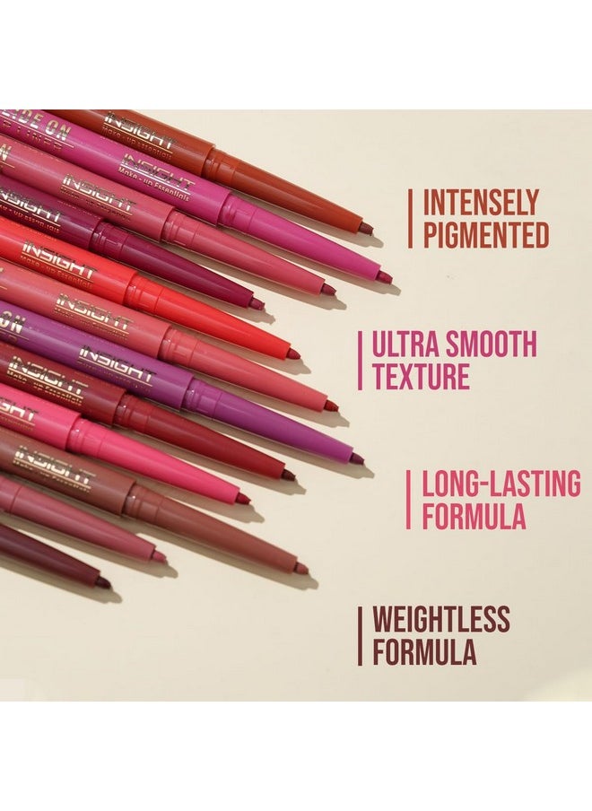 Insight - INSIGHT Cosmetics Glide On Matte Lip Liner | One Swipe Smooth Application | Long Lasting Lip Pencil,0.3 Gm,01 - Image 1