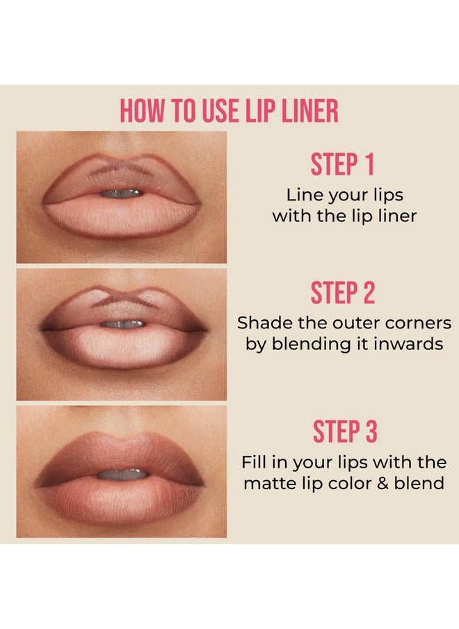 Insight - INSIGHT Cosmetics Glide On Matte Lip Liner | One Swipe Smooth Application | Long Lasting Lip Pencil,0.3 Gm,01 - Image 1