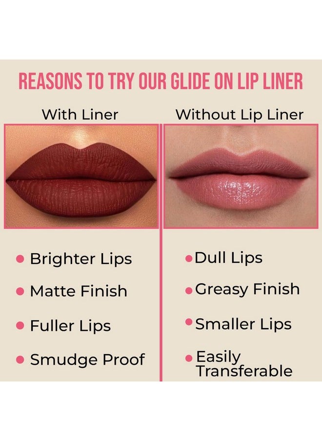 Insight - INSIGHT Cosmetics Glide On Matte Lip Liner | One Swipe Smooth Application | Long Lasting Lip Pencil,0.3 Gm,01 - Image 1